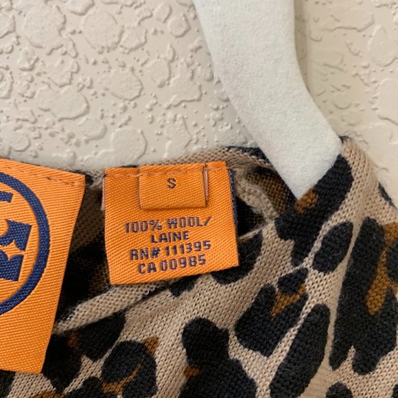 Tory Burch Leopard Print Tank Top Sleeveless Wool - Picture 3 of 6
